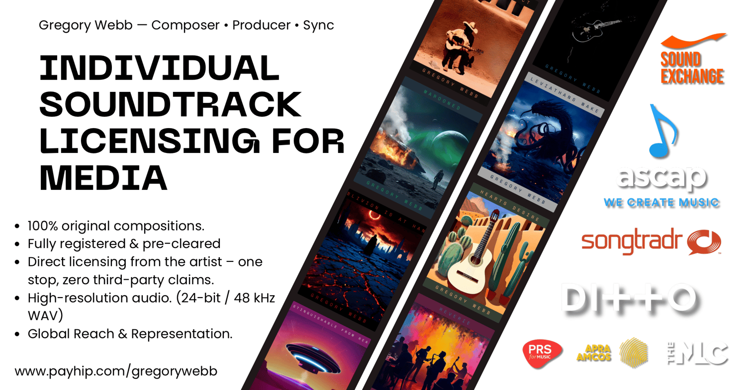 Royalty free music licensing for content creators, film makers, tv, video editors, videogames