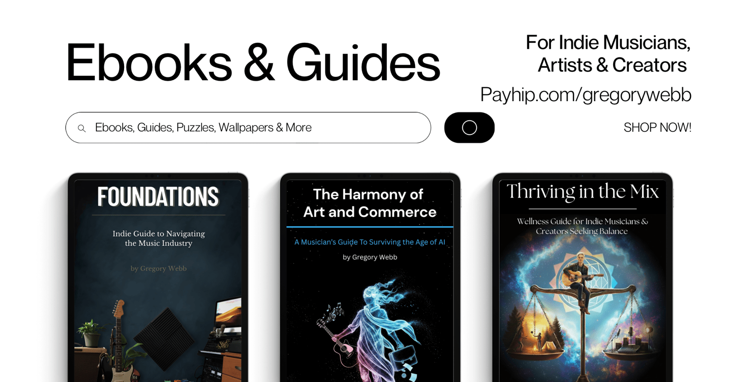 Ebooks & guides, educational tools, wellness, music industry