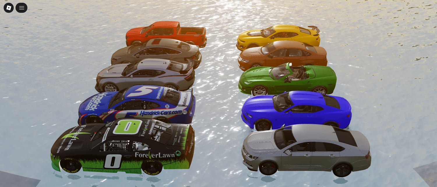 Driving gameplay with Chevrolet vehicles