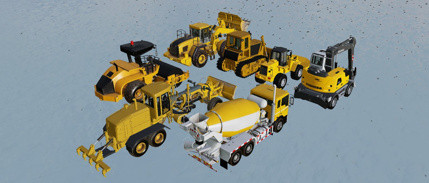 Driveable excavator at work site