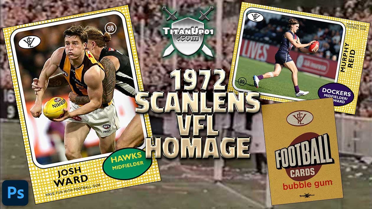 1972 Scanlens VFL Homage Photoshop PSD Templates