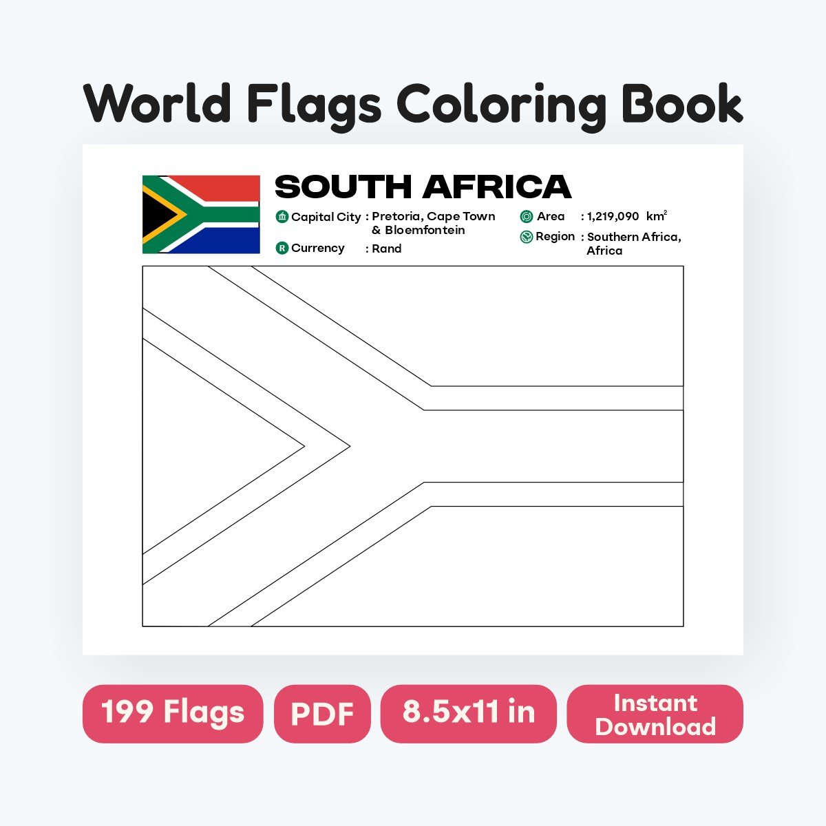 199 country flag outlines black and white templates - fizzia.store