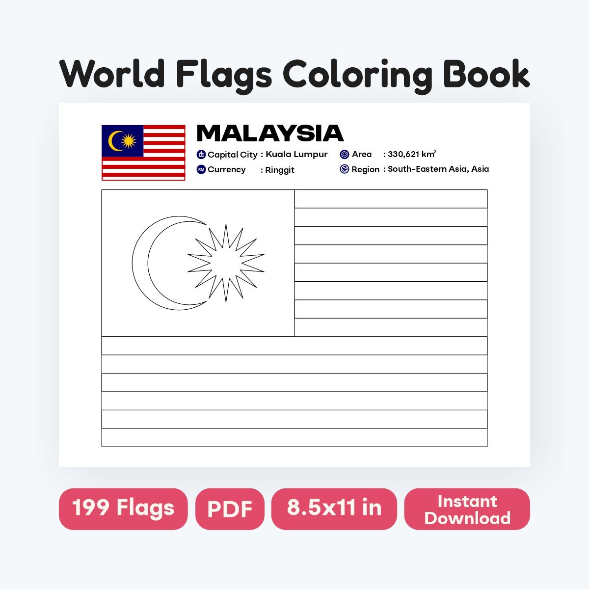 world geography coloring activity sheets for students - fizzia.store