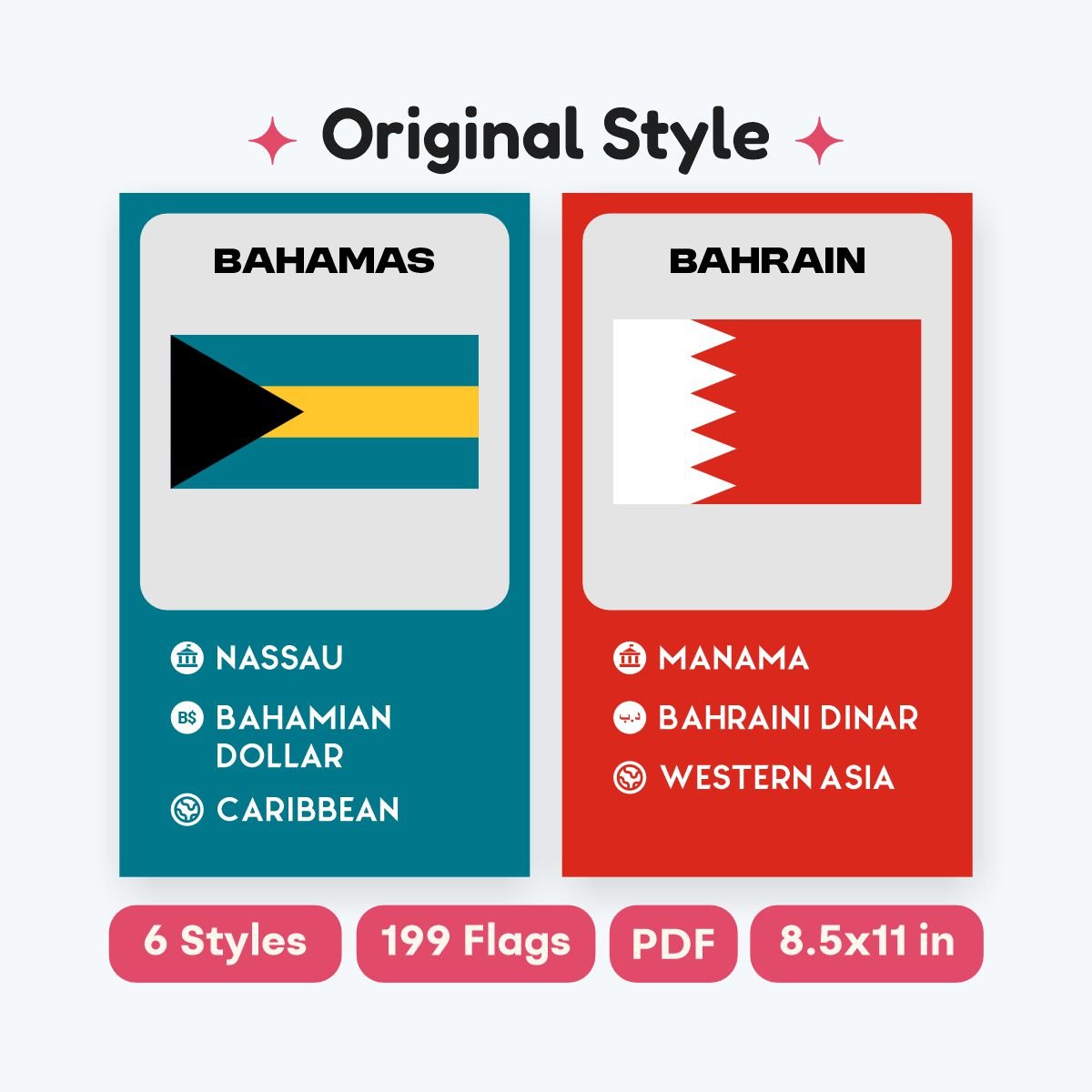 original ratio country flag flashcards printable - fizzia.store