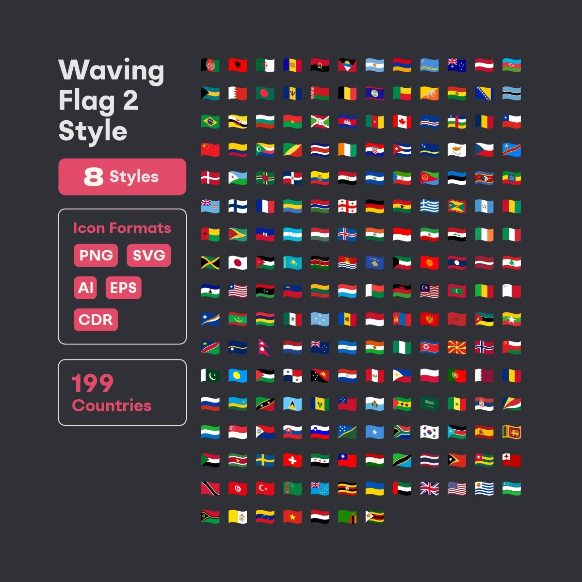 international flags icons for education and design - fizzia.store