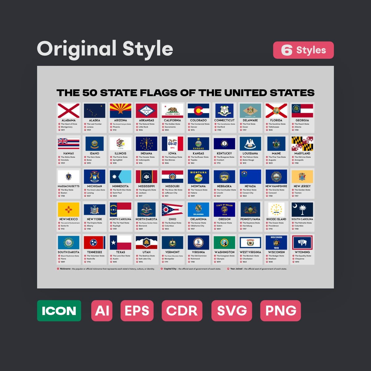 us state flag icons set original ratio high resolution - fizzia.store