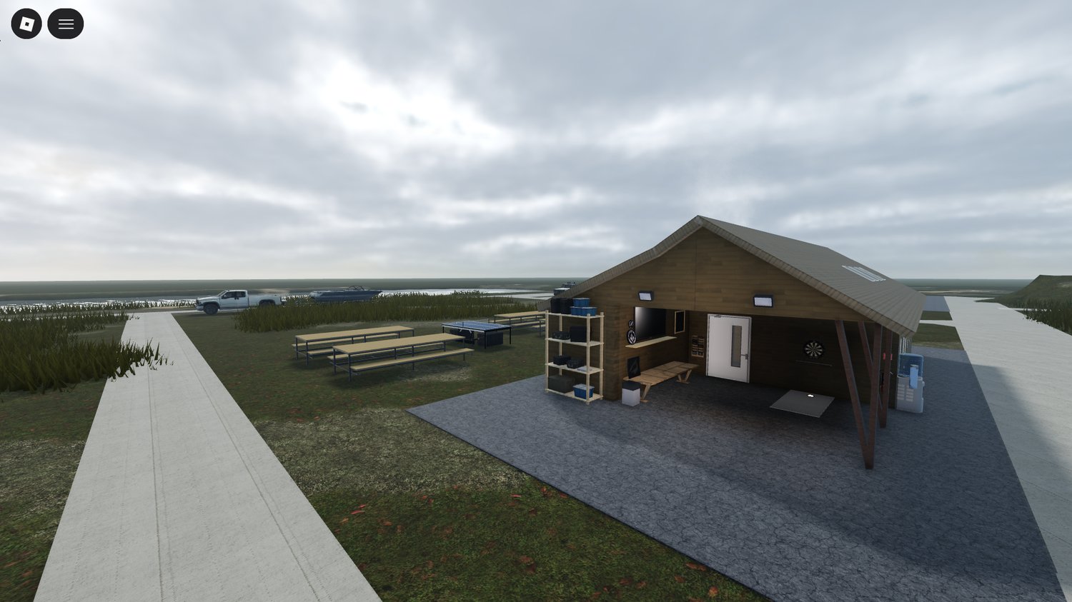immersive indoor shooting range environment