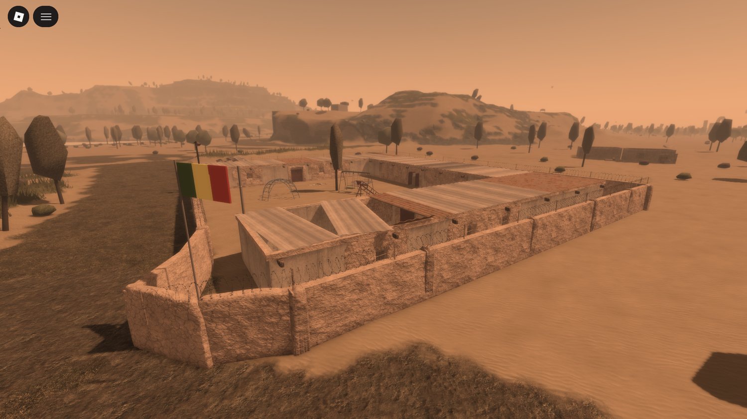 realistic warzone environment with tactical positions