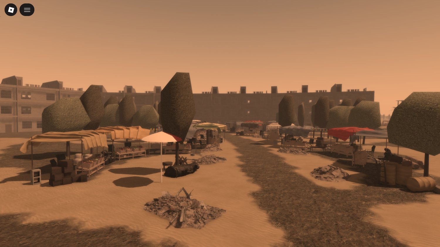 cinematic war environment showcasing realistic terrain