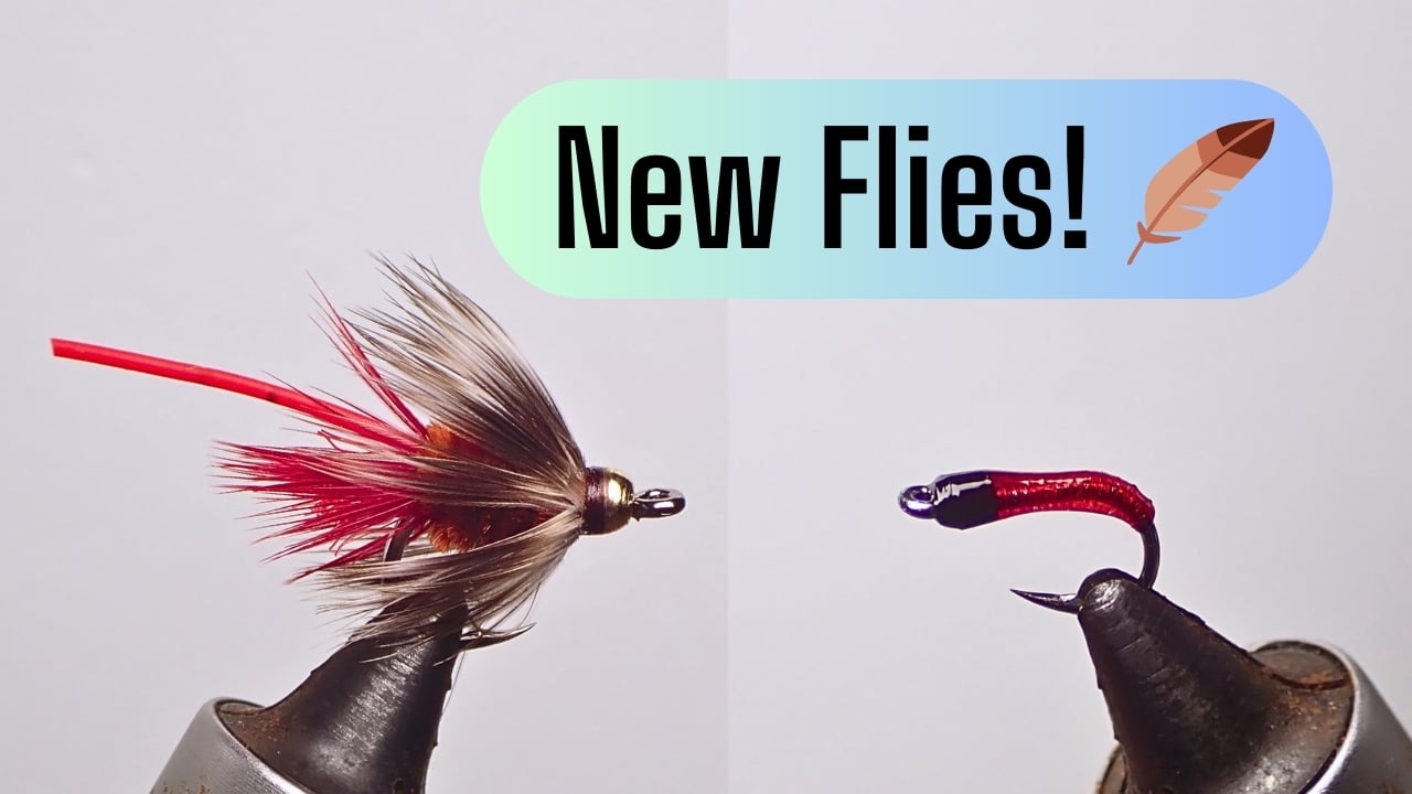 San Woolly Wet Fly and Red UV Midge, two effective trout patterns tied by Matt Campbell.