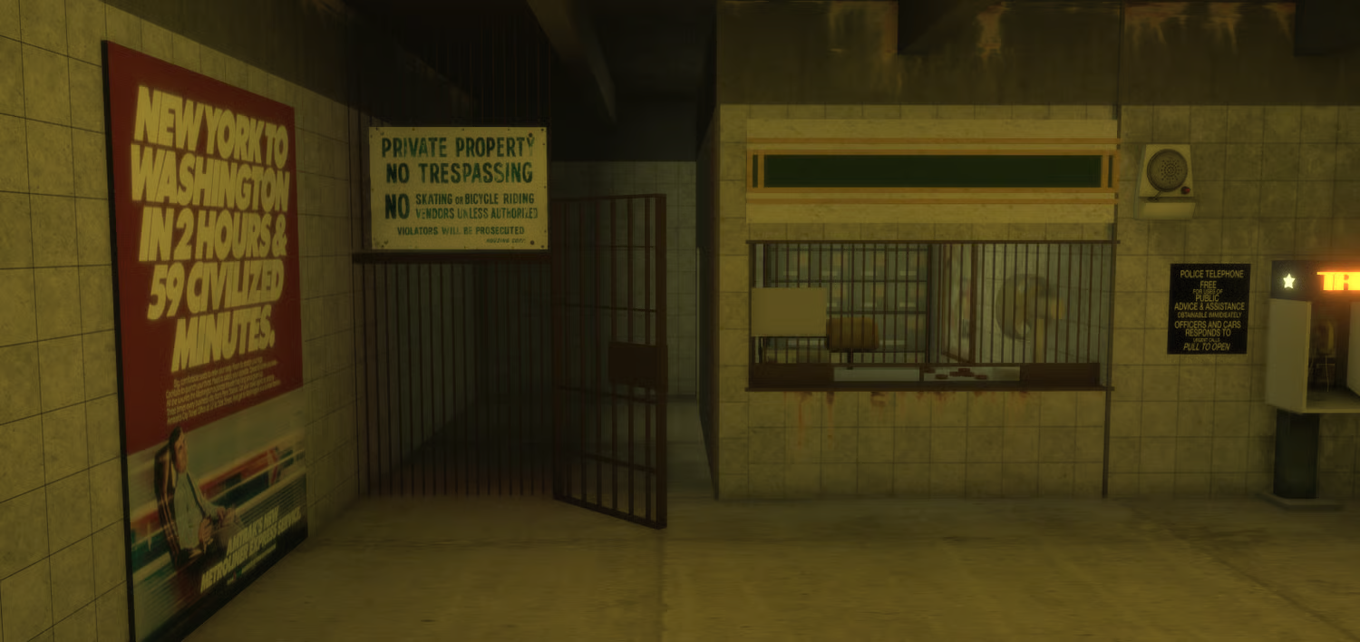 underground stairways and hallways inside a roblox transit map