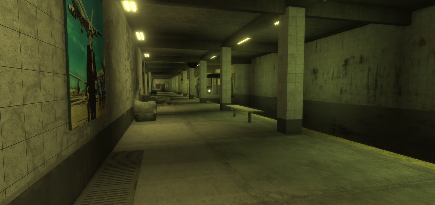 realistic roblox subway station with underground corridors