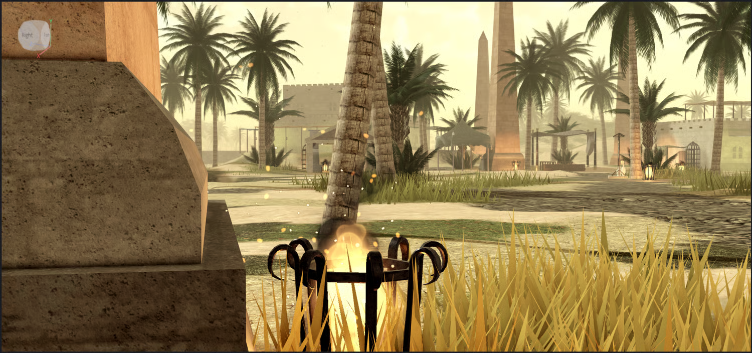 cinematic ancient roman desert environment in roblox