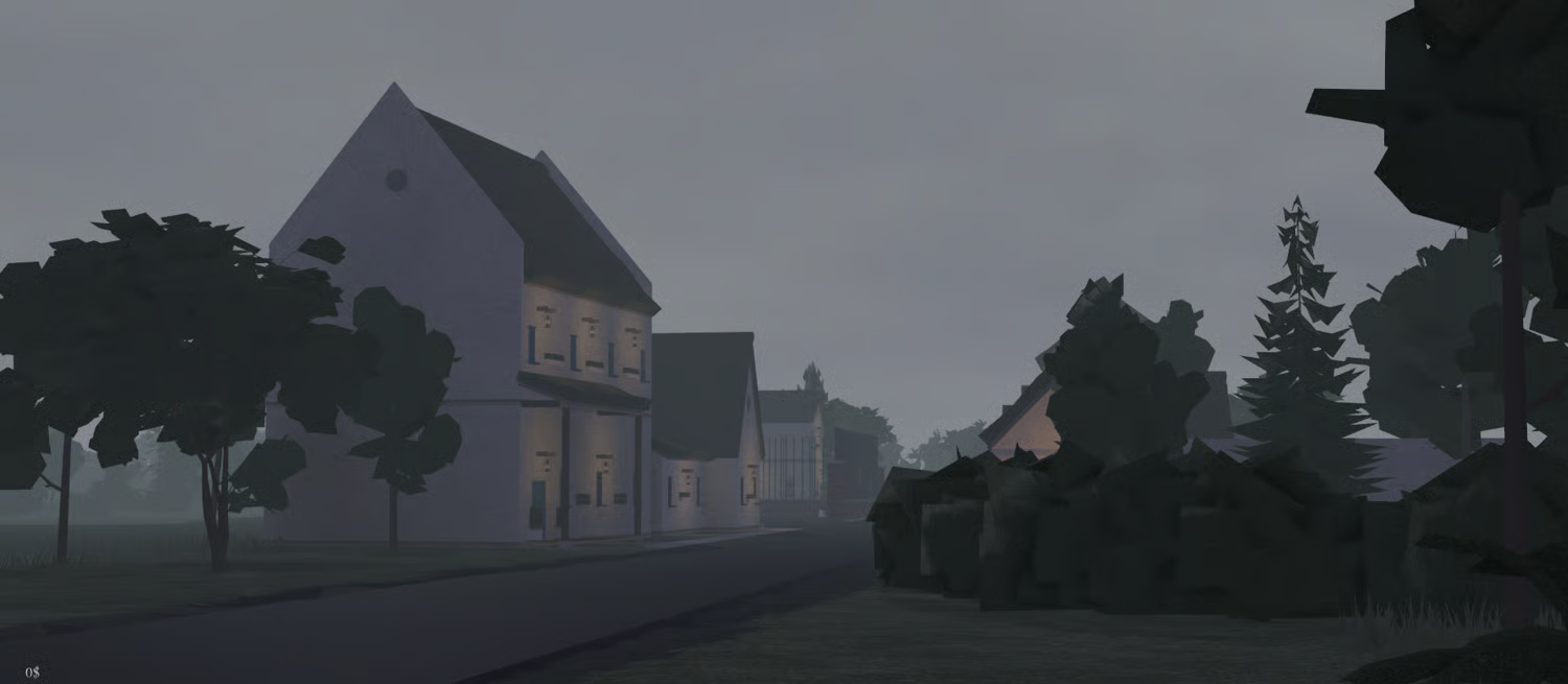 combination of city and rural environments in immersive map