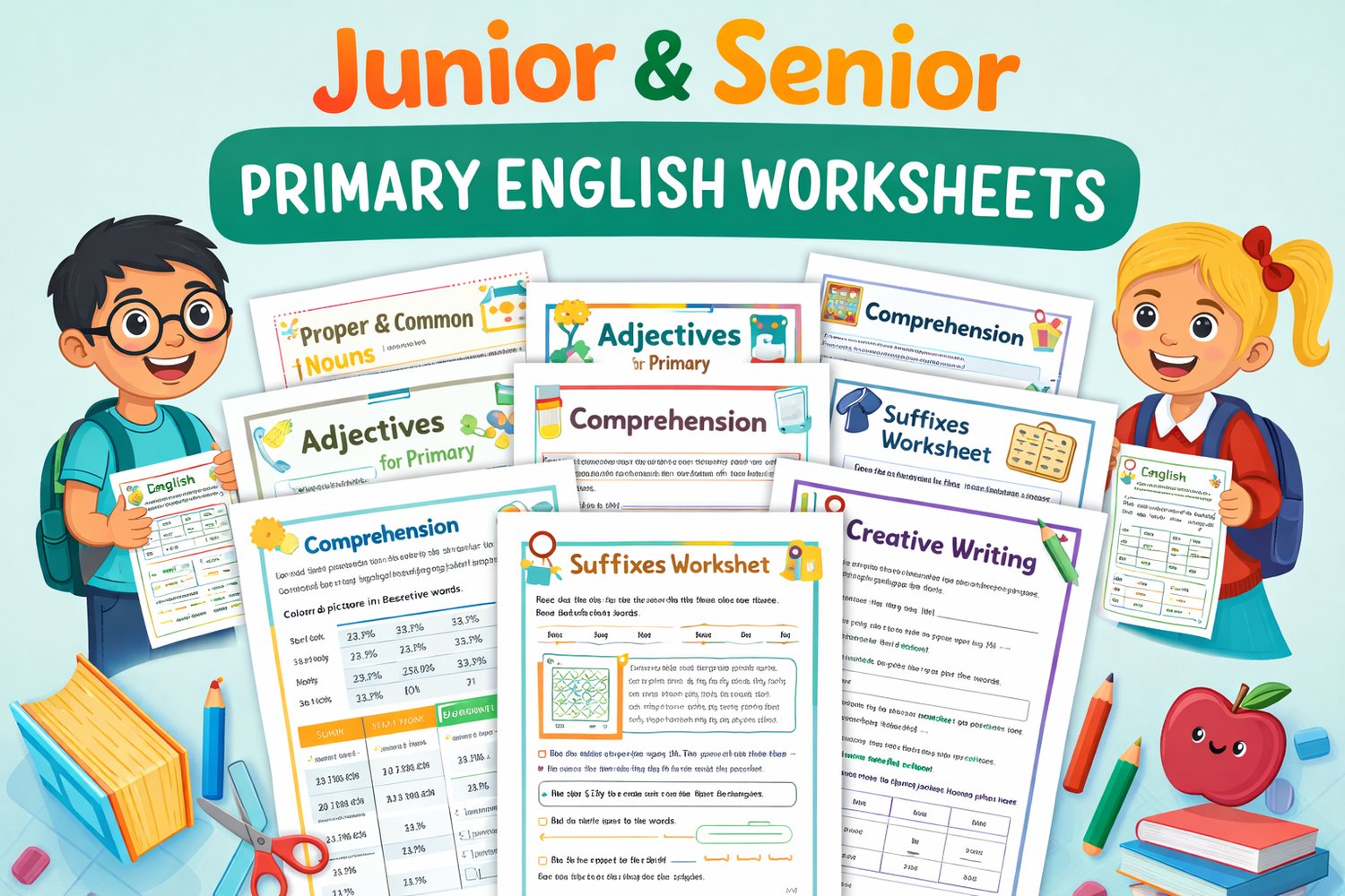 Junior and Senior Primary English Worksheets