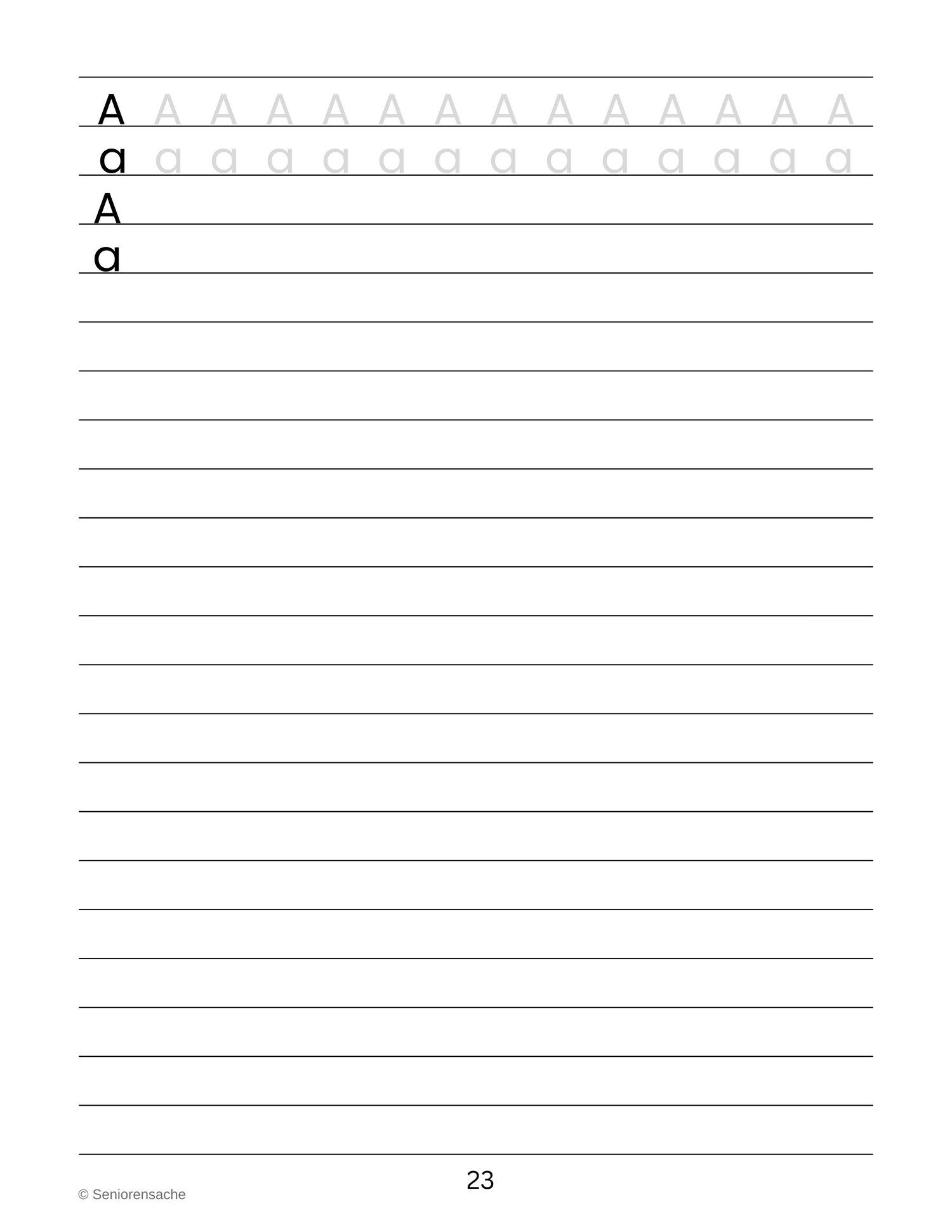 Schlaganfall Schreibübungen