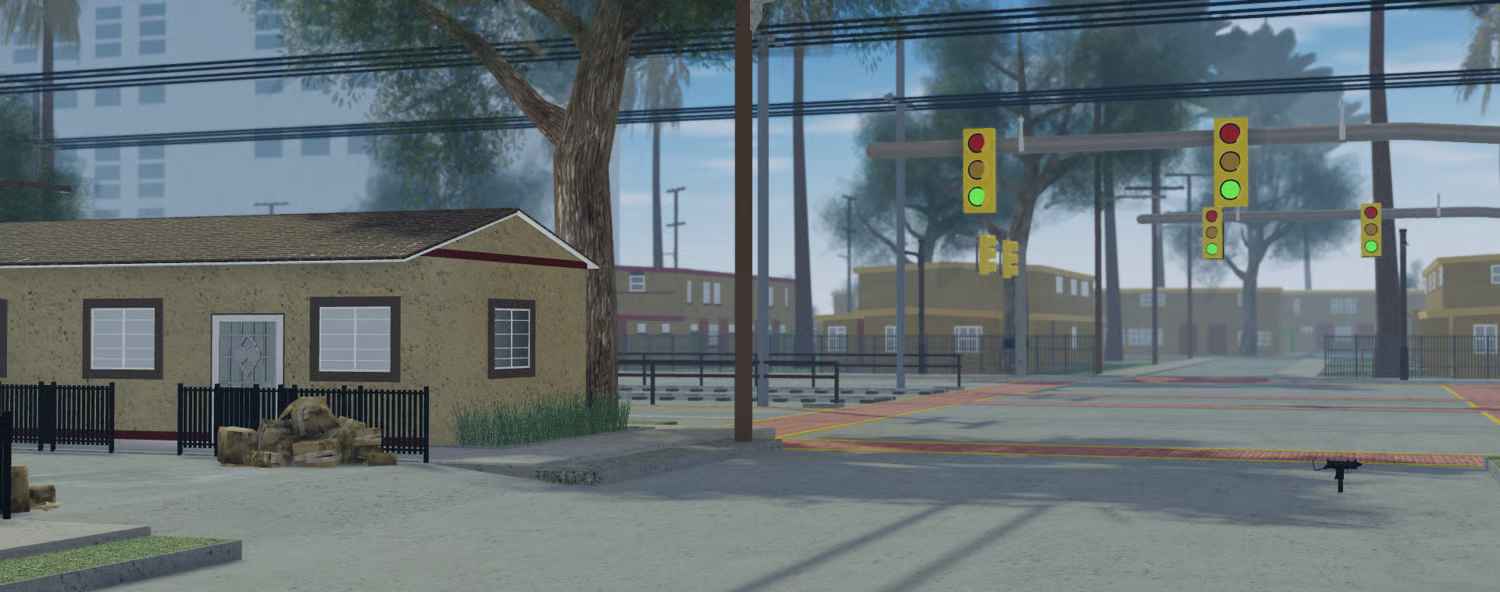 residential streets with varied houses and interiors