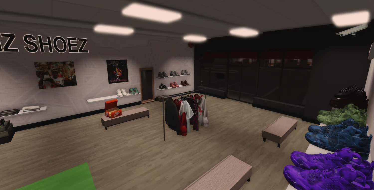 city shops and food markets in roblox environment