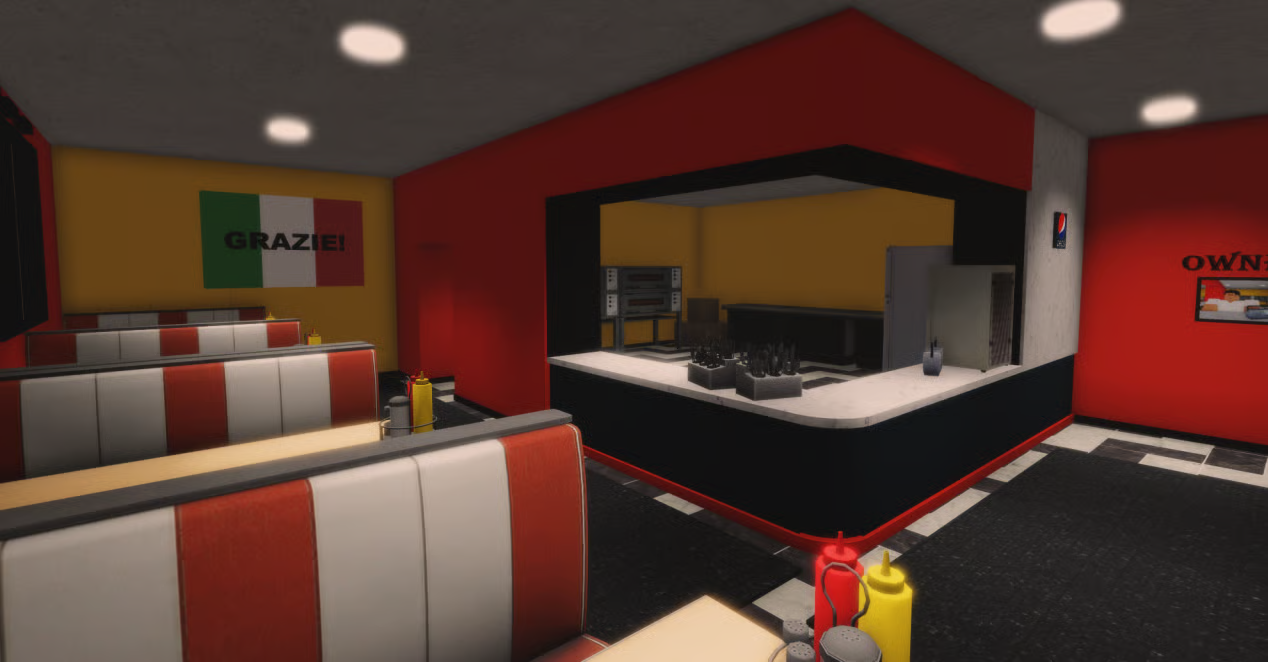 apartment buildings with furnished interiors in city map