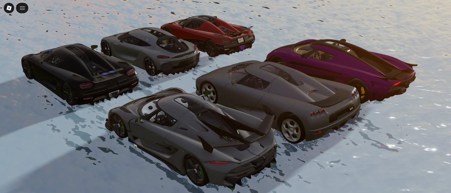 fast sports cars driving through urban streets