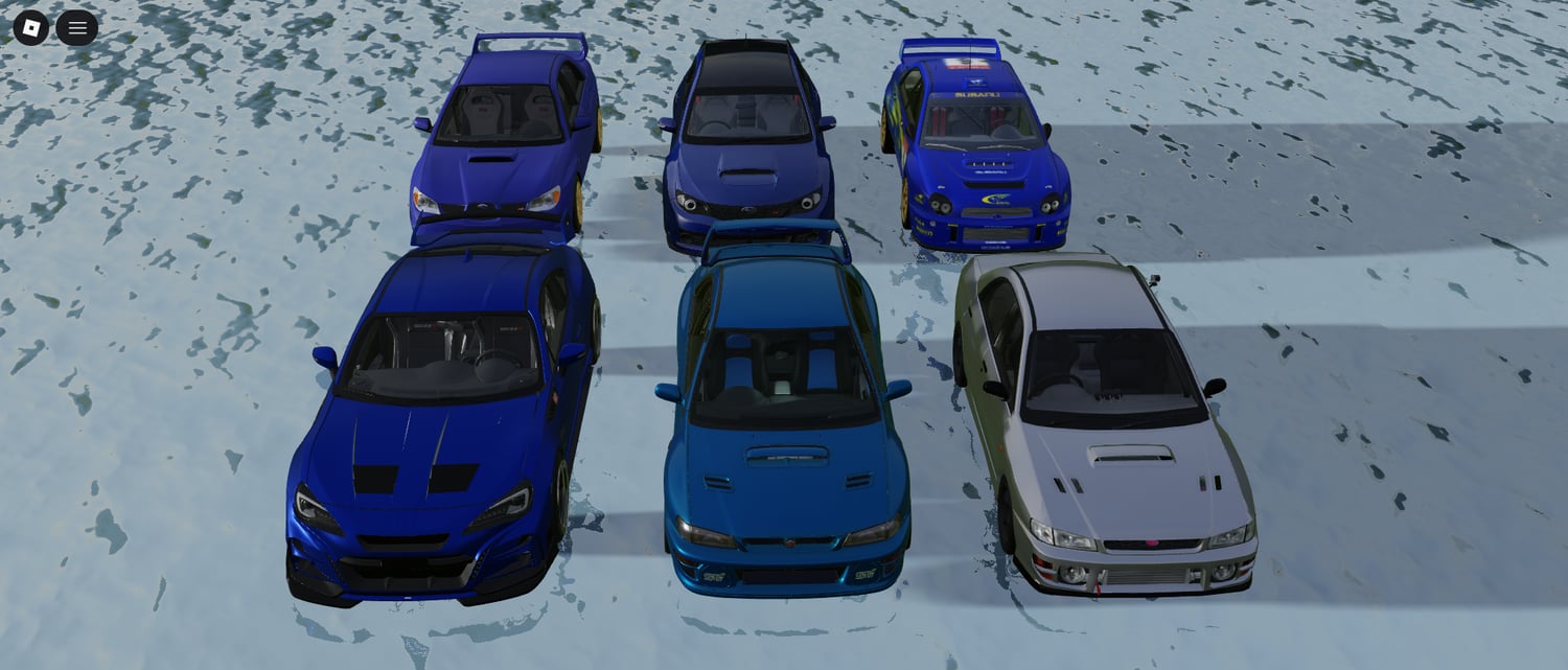 motorsport style subaru vehicle in roblox