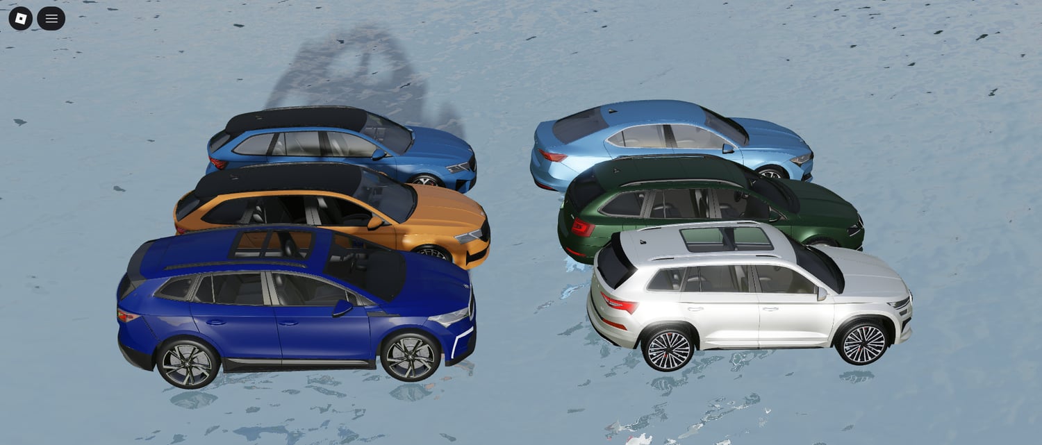 everyday skoda cars parked in suburban area