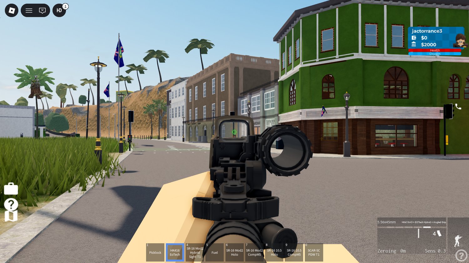 enterable houses, shops, and public buildings