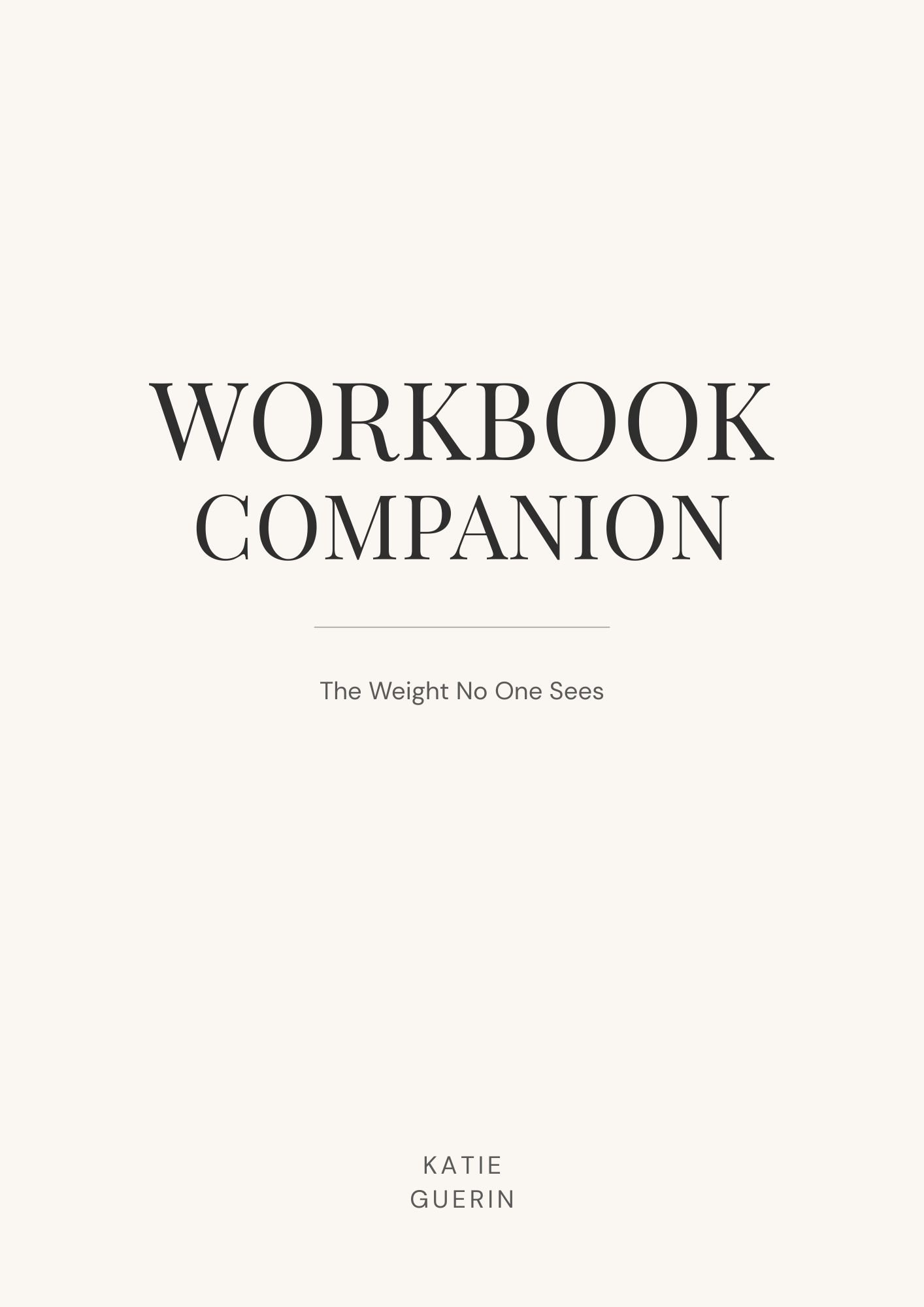 The Weight No One Sees (Digital Bundle)