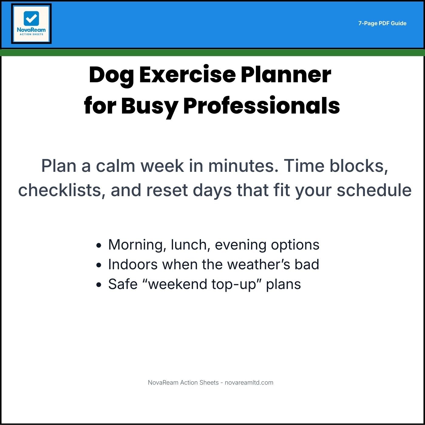 Dog Exercise Planner PDF cover