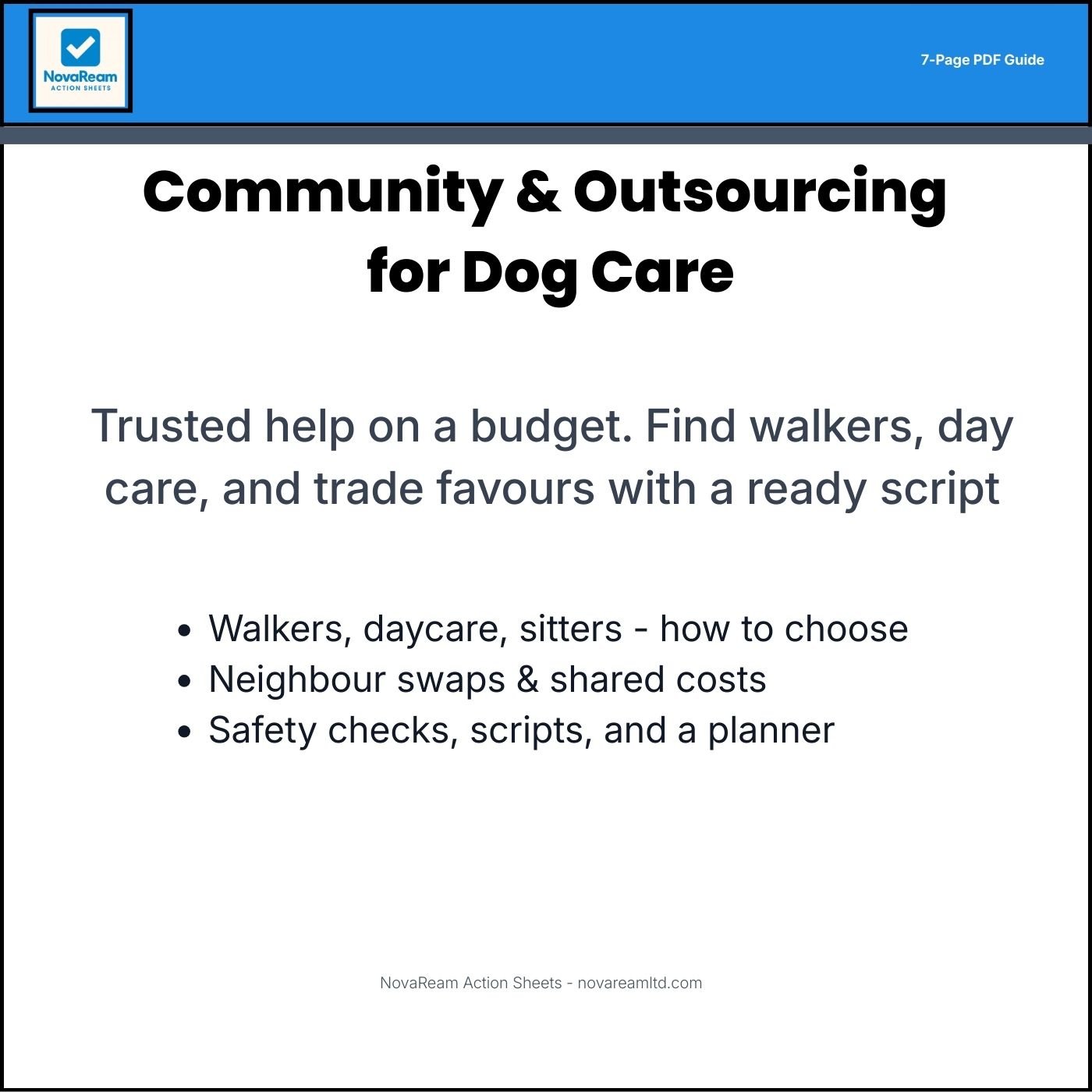 Community & Outsourcing for Dog Care PDF cover