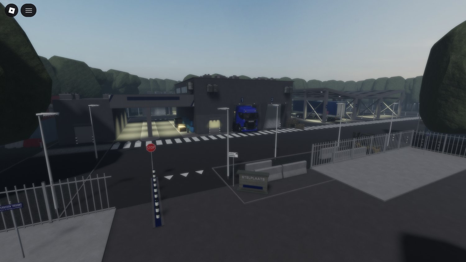 Immersive outdoor areas within a large Roblox training environment