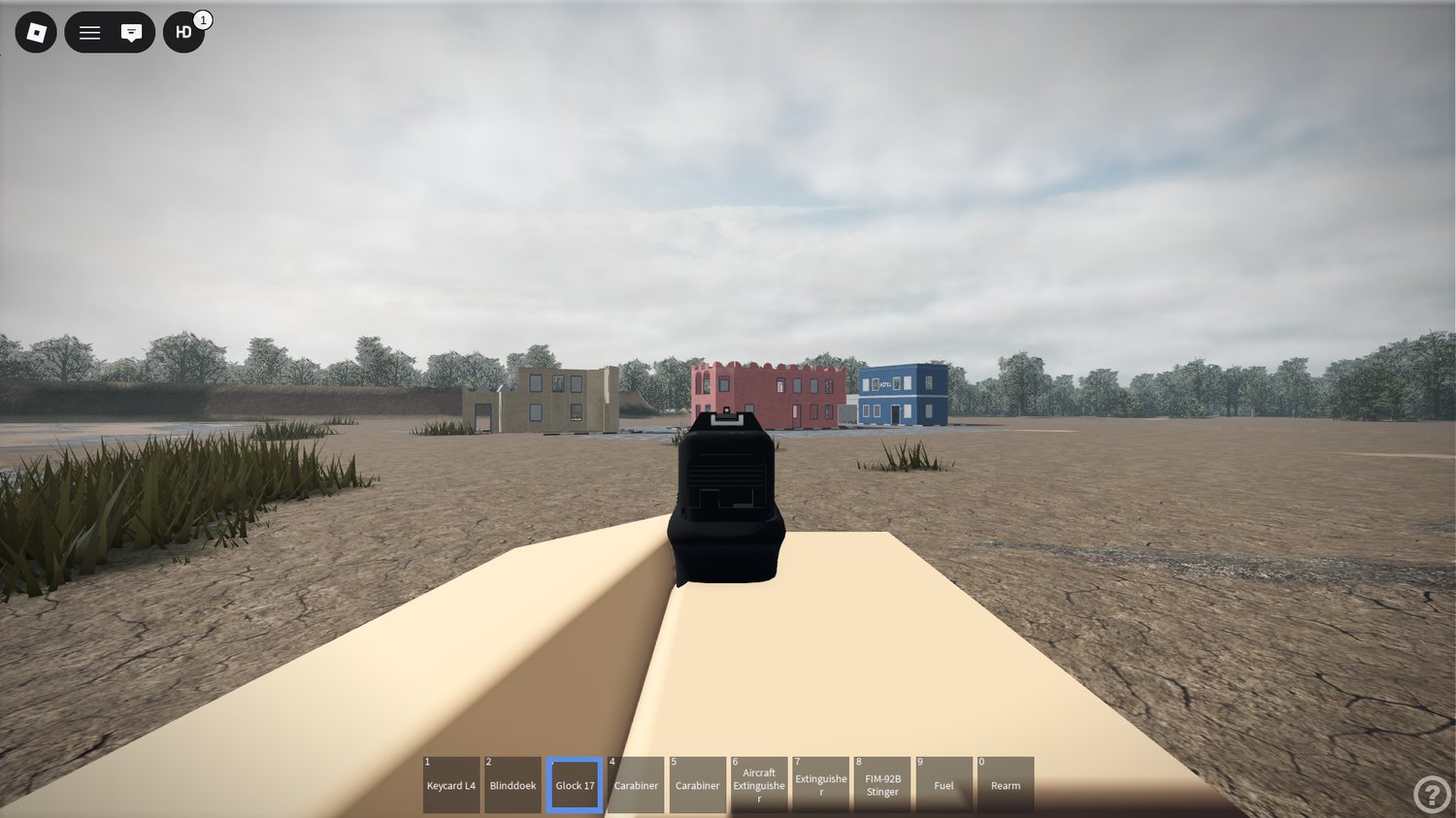 Indoor firearms training facility designed for Roblox roleplay