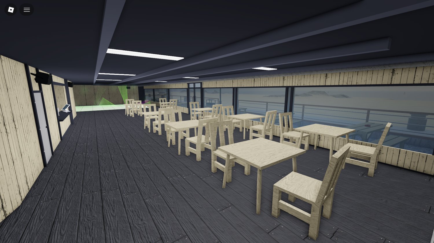Cinematic view of a realistic Roblox coastal town map