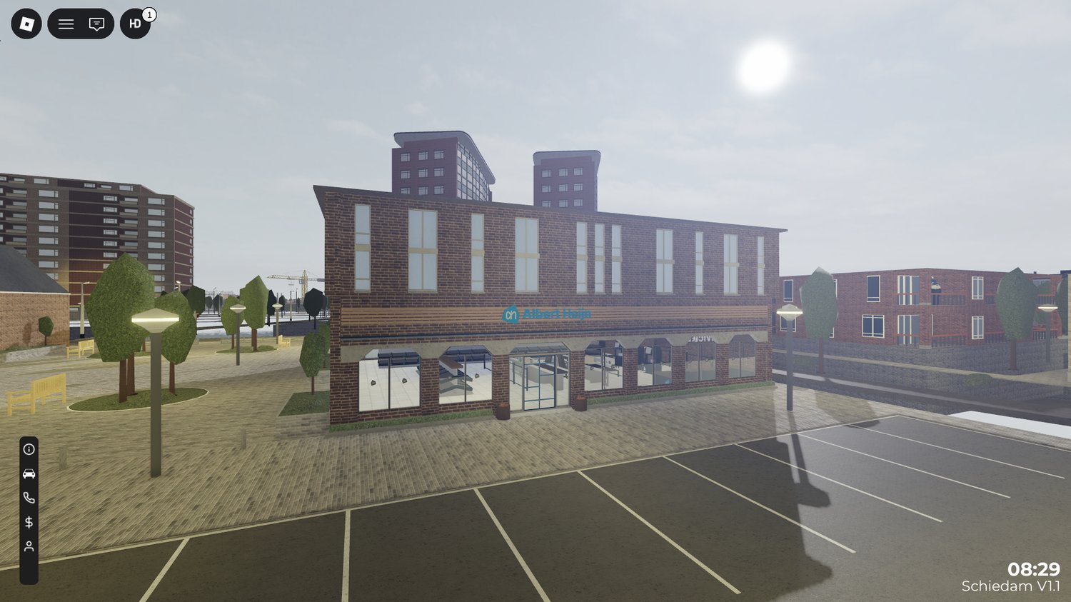Detailed urban buildings designed for expansion in Roblox