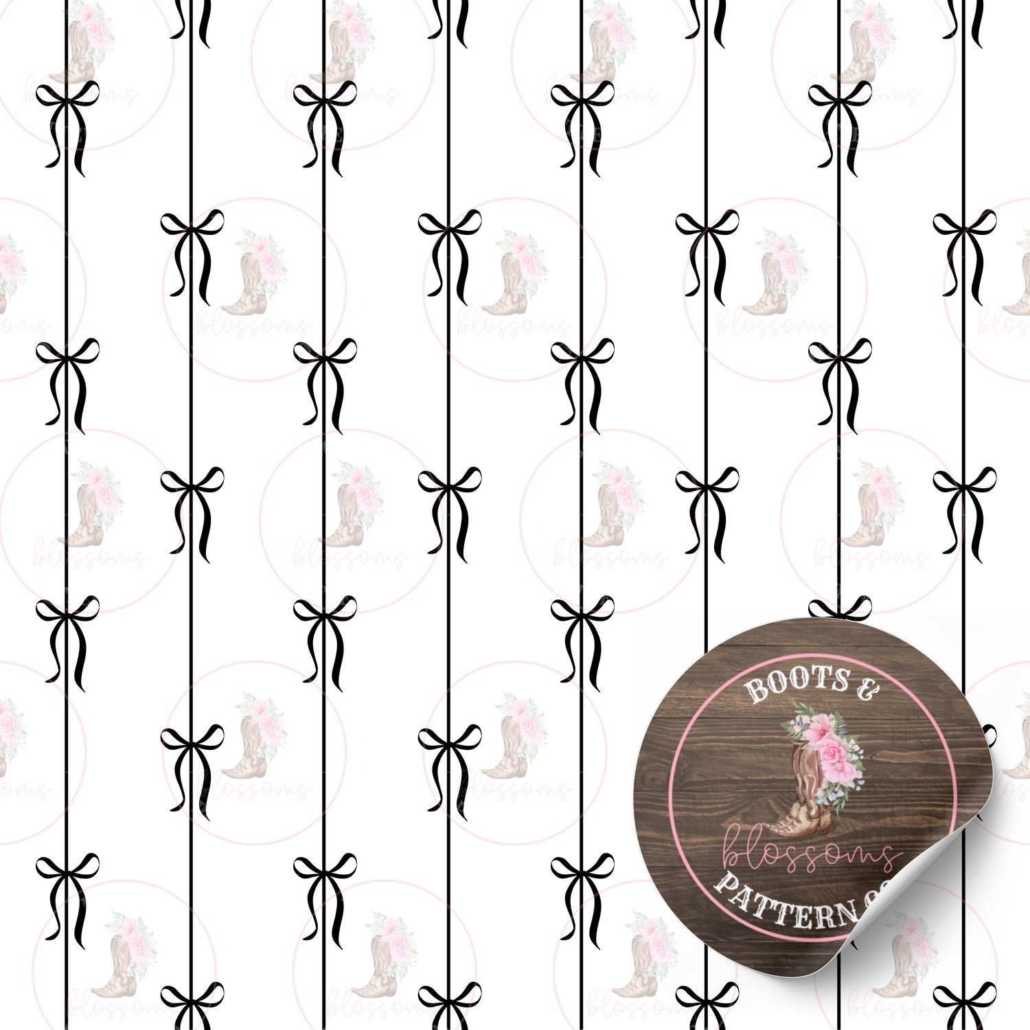 Bow Lines Seamless - Black - Payhip