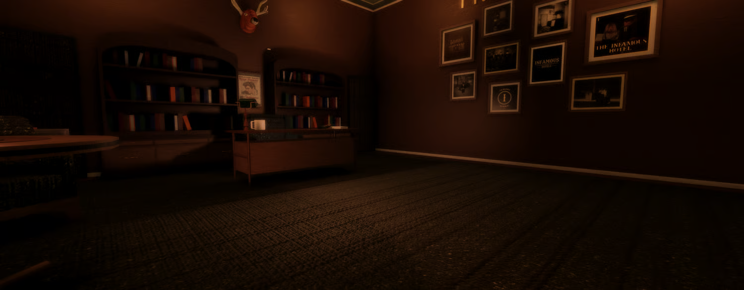 Immersive vintage club environment designed for Roblox