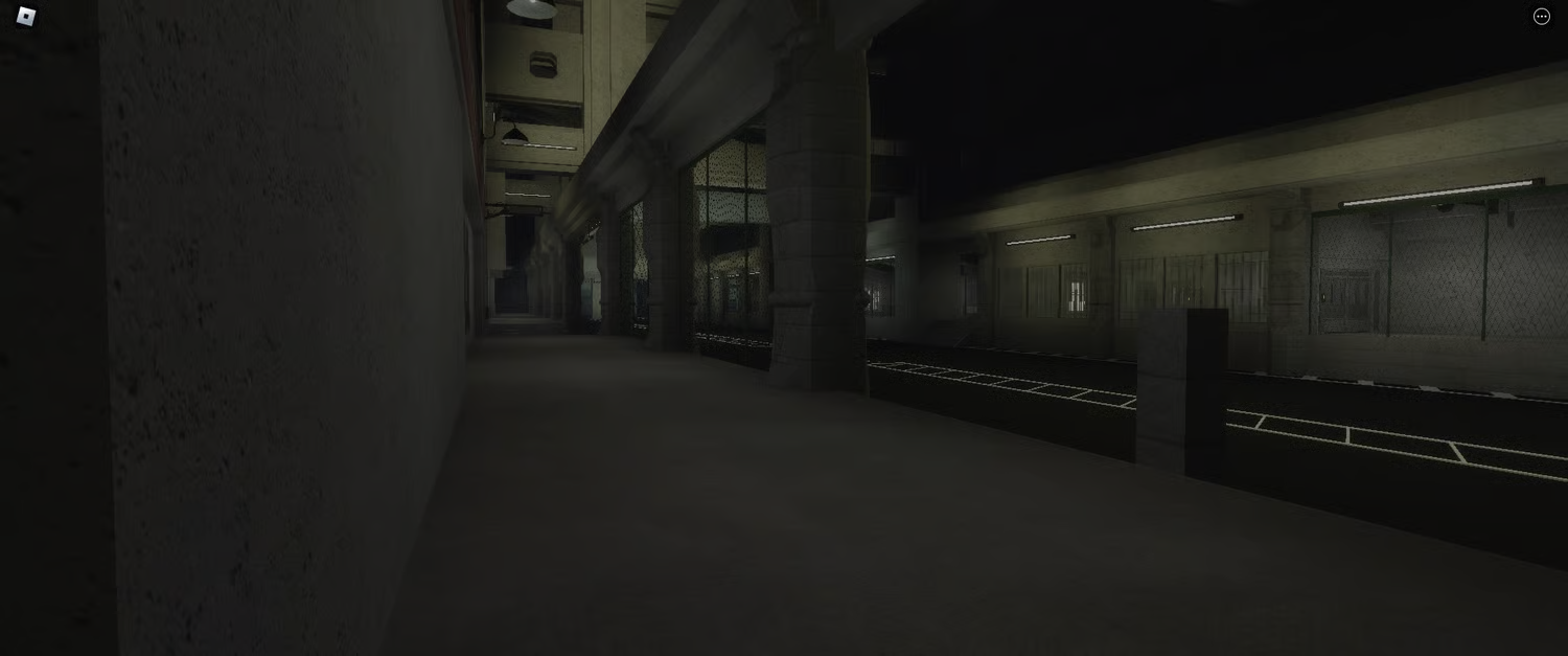 Atmospheric lighting used throughout an underground Roblox site