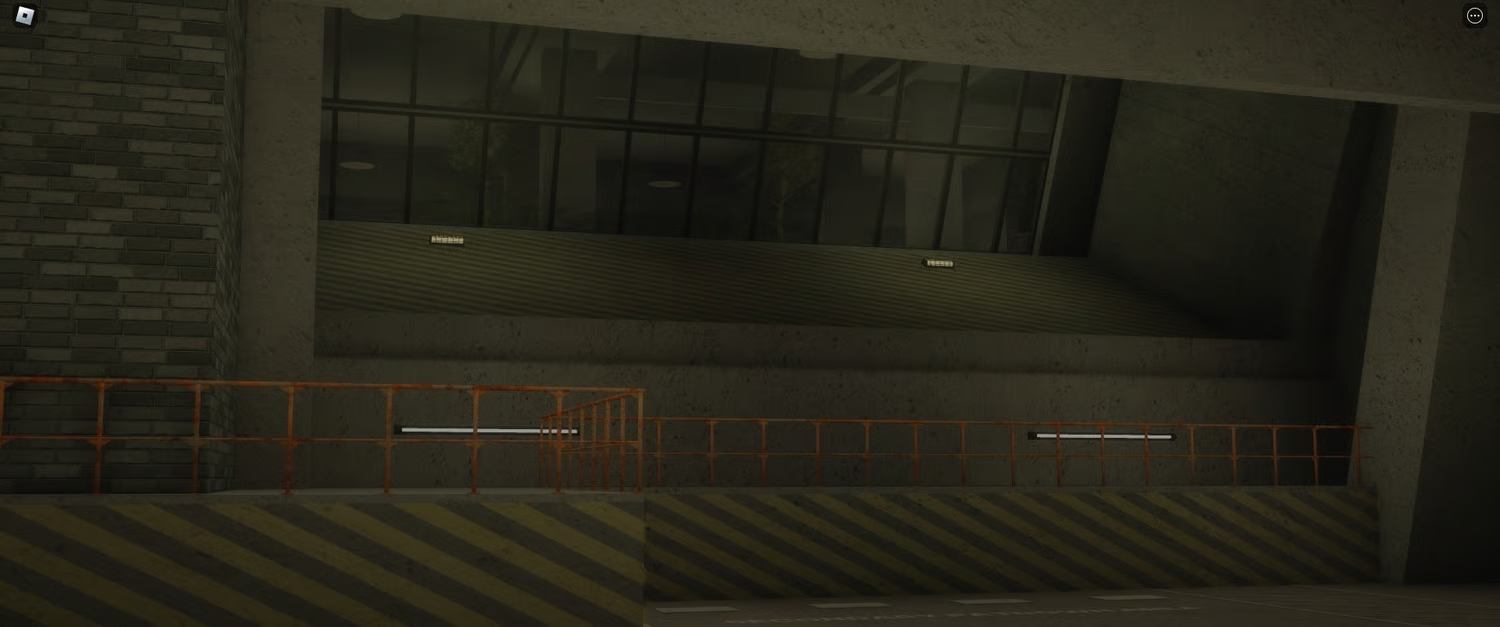 Industrial facility zones with reinforced walls in Roblox