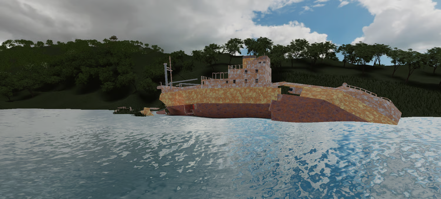 High-quality textures and lighting in a Roblox outdoor map