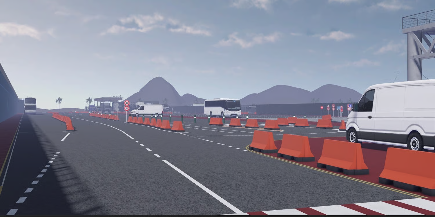 Day and night dynamic lighting in a Roblox coastal map