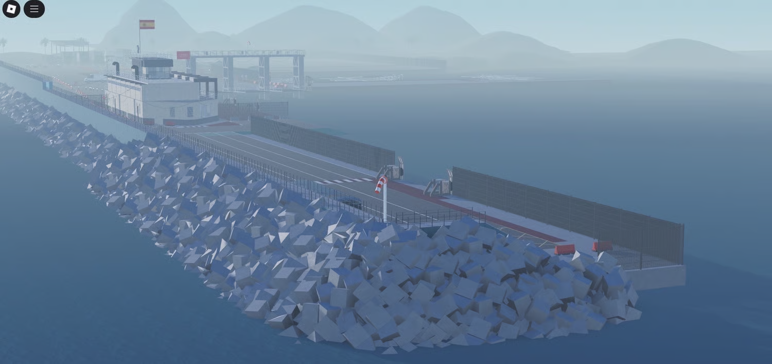 Ambient port sounds with waves and wind in Roblox