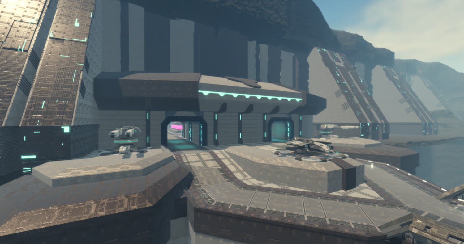 Futuristic urban environment for storytelling in Roblox