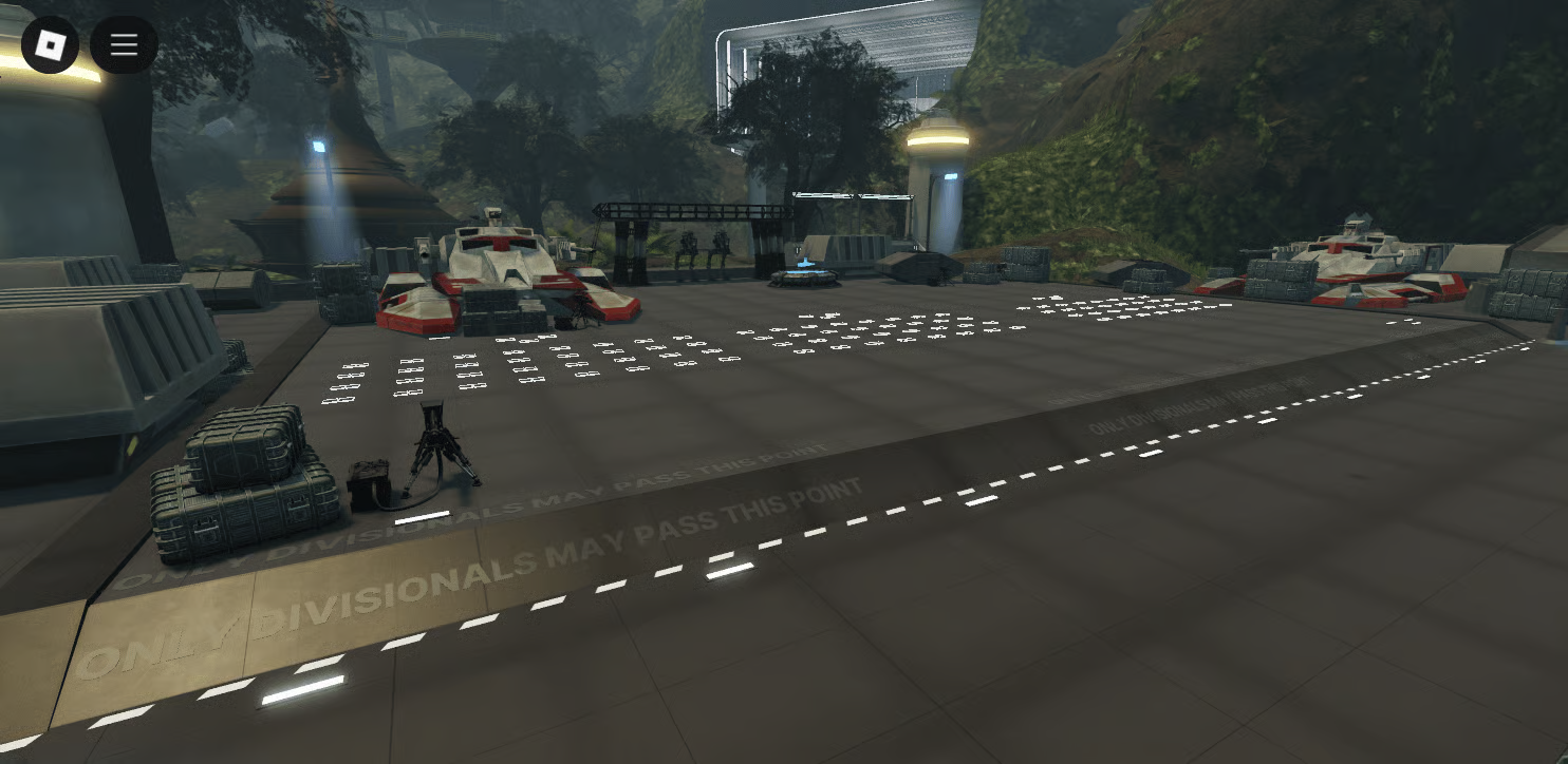 Dense forest terrain of Kashyyyk in Roblox