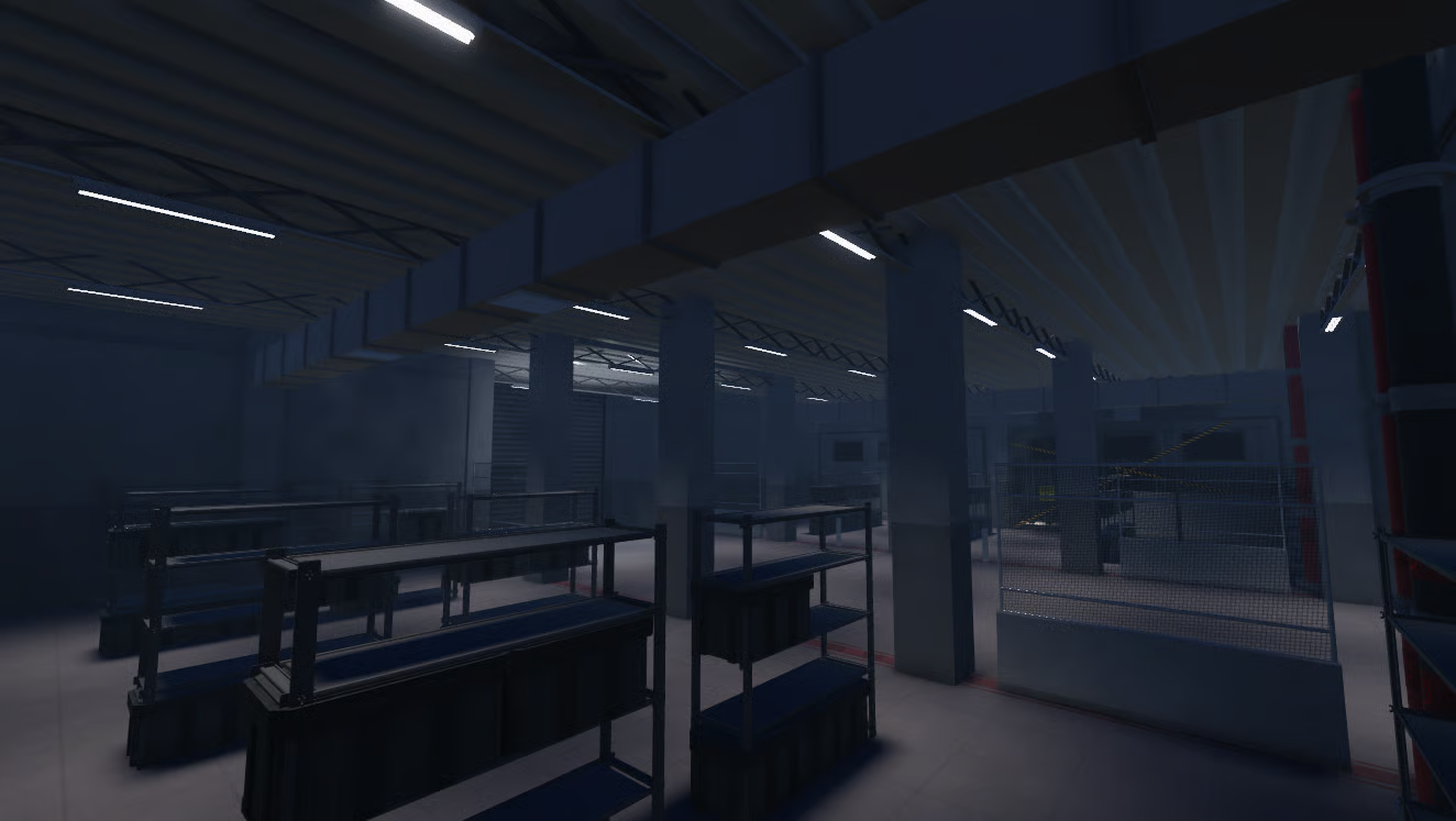 Bridge connecting sectors in a large Roblox SCP facility