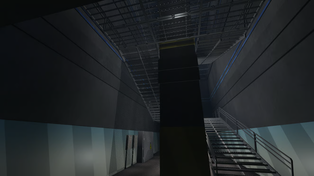 Class D and E areas with gym and cafeteria in Roblox