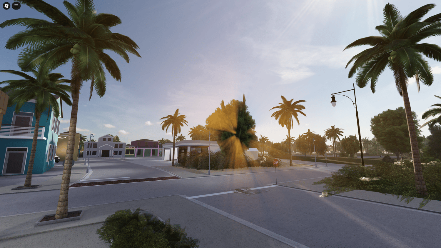 Beachfront roleplay area with coastal scenery