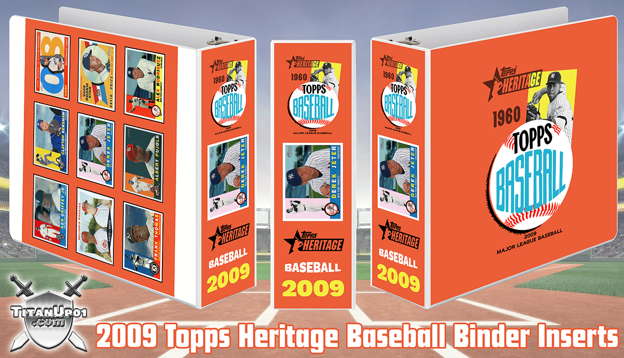 2009 Topps Heritage Baseball Cards Binder Inserts