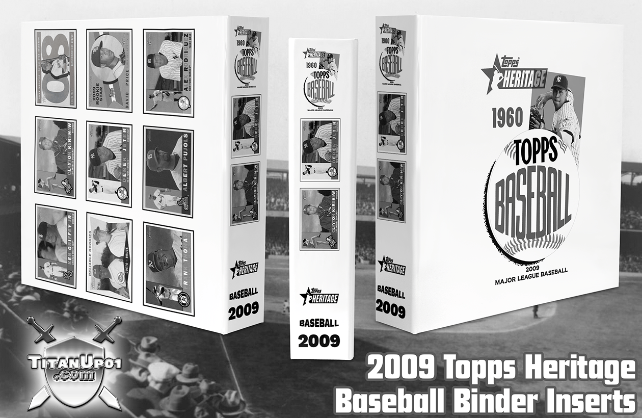 2009 Topps Heritage Baseball Cards Binder Inserts