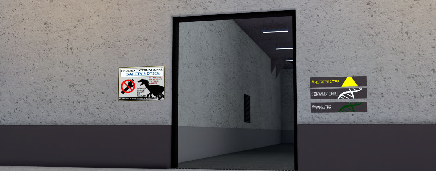 Multiple department spawn zones inside the complex in Roblox