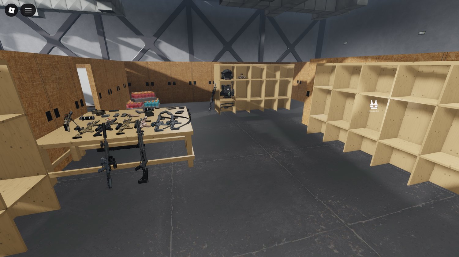 Military-style tools used for instruction and drills in Roblox